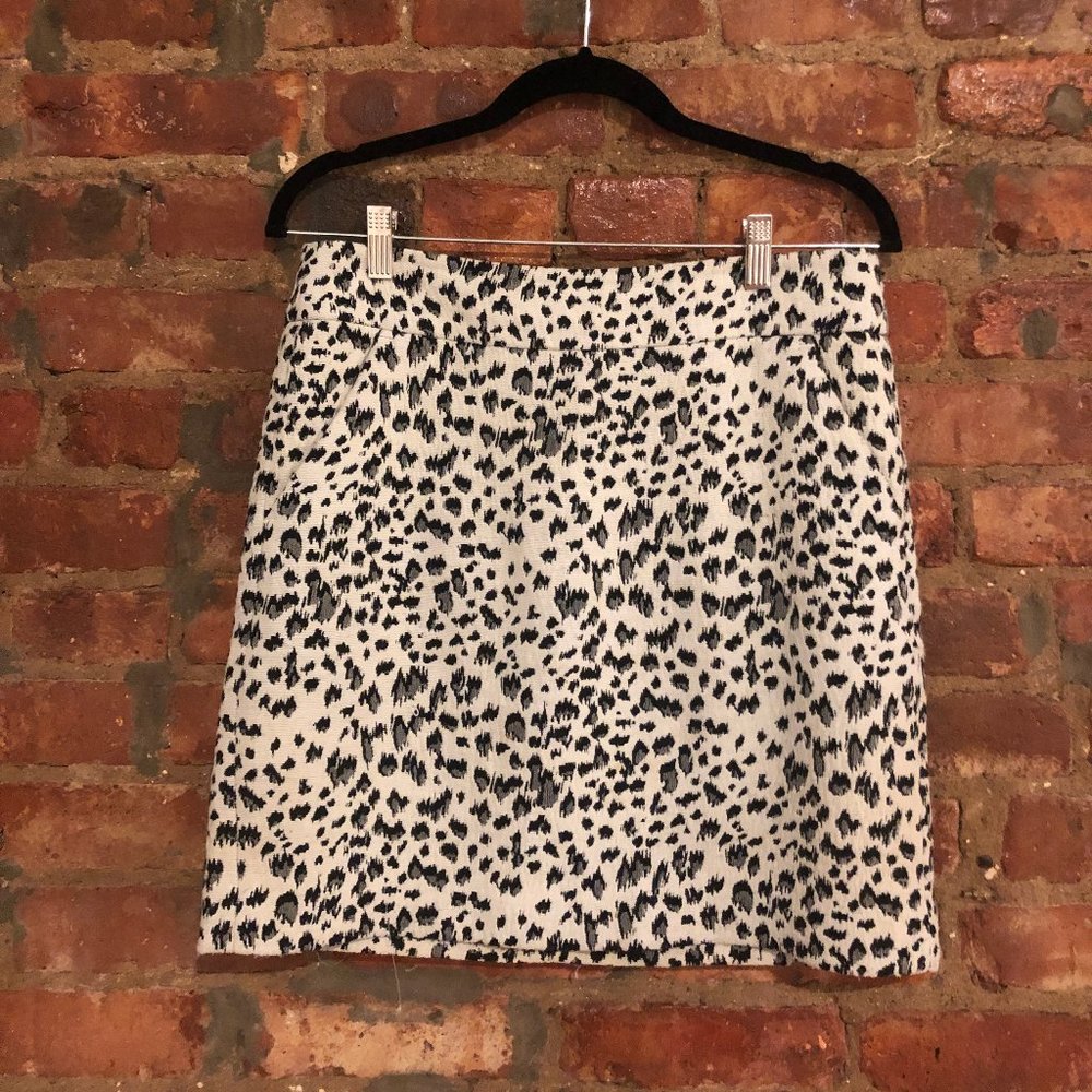 LOFT Black and White Cheetah print skirt